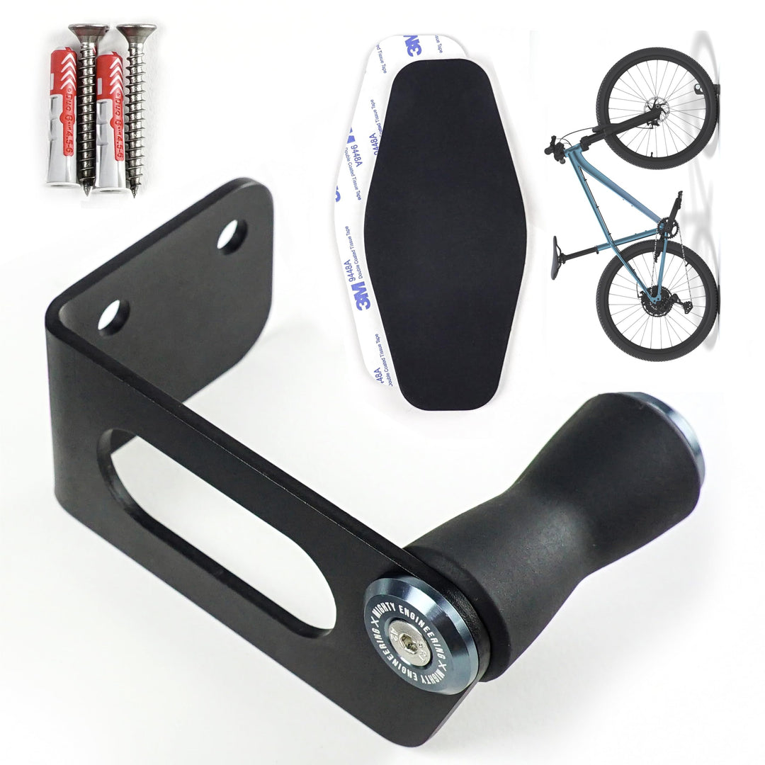 MIGHTY ENGINEERING Fahrrad Wandhalterung LOCK-UP – Vertikale Aufbewahrung für Rennrad, MTB u. E-Bike