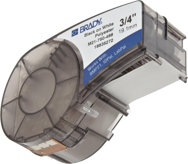Brady M21-750-488 Tape for Lab Pal, Polyester, 19.1 mm, White