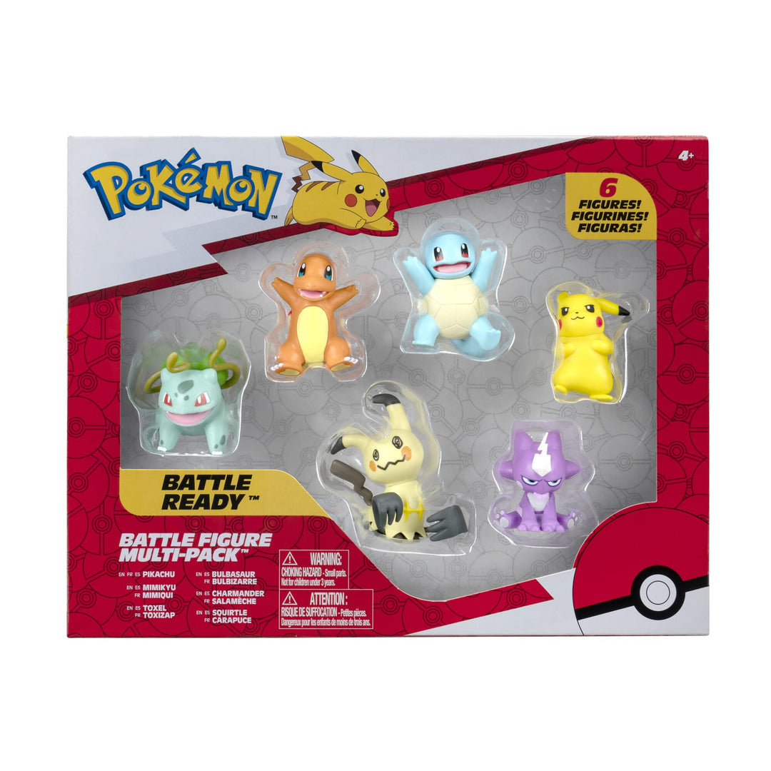 Pokémon PKW2684 - Battle Figure Multipack - 6er Pack, offizielle bewegliche Figuren, je 5 cm 6er Pac