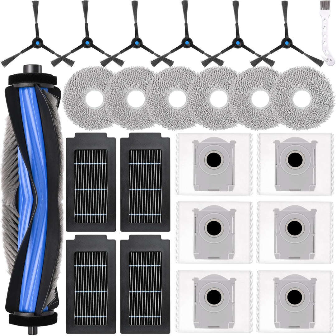 24 Stück Zubehör für Ecovacs Deebot T50 Pro Omni / T50 Omni / T50 Pro Omni Gen2 Saugroboter, 1 Haupt