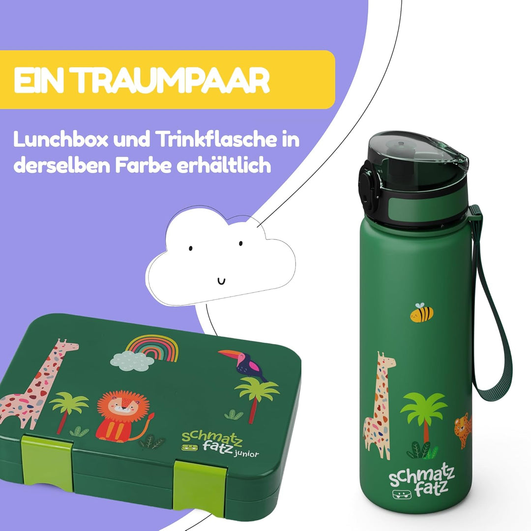 schmatzfatz Trinkflasche Kinder 500ml - Auslaufsicher, BPA-frei, 1-Klick-Verschluss, Tritan, Kinderf