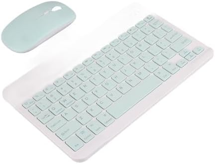 Kabellose Tastatur und Maus, 10 Zoll Bluetooth Tastatur Set, USB Aufladung, Ultradünne, Leise, Kabel