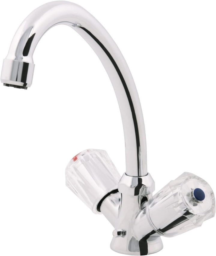 aquaSu® Zweigriffmischer Standard Plus für Waschtisch | Niederdruck | Chrom | Wasserhahn