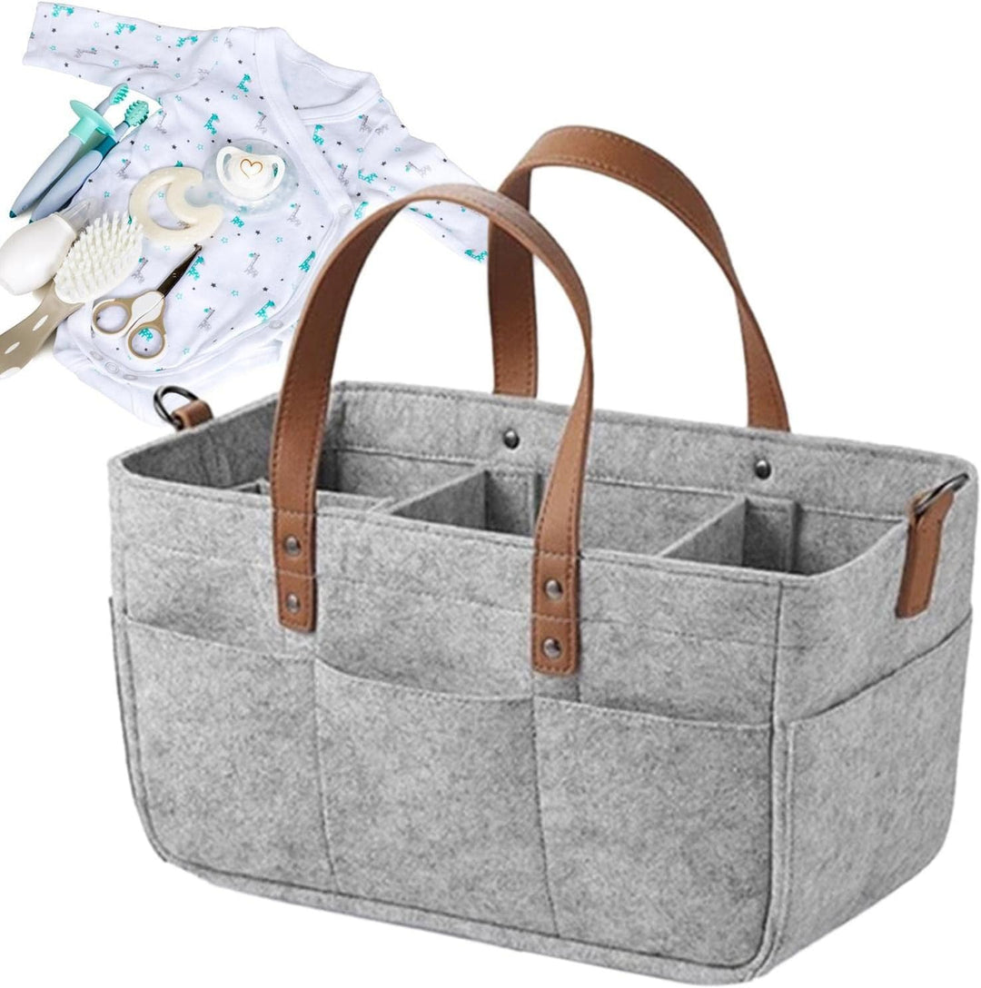Fukamou Baby Windel Caddy, Tragbar Windeln Korb Organizer Mit Trennwänden, Für Auto, Schlafzimmer, R