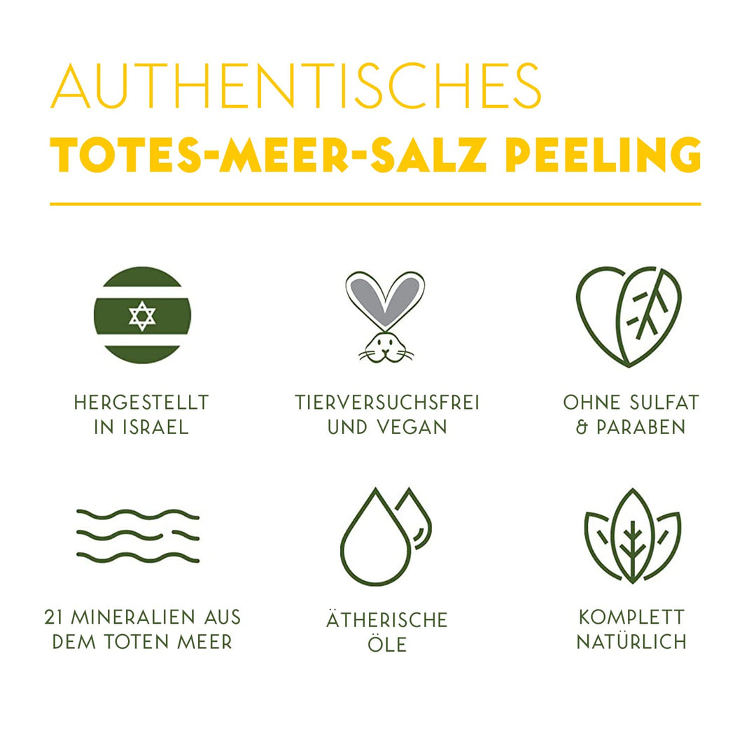 Ultra Körperpeeling Body Scrub Lemon Mint 510g - Natürliches Körperpeeling mit Totem Meer Salz - Feu
