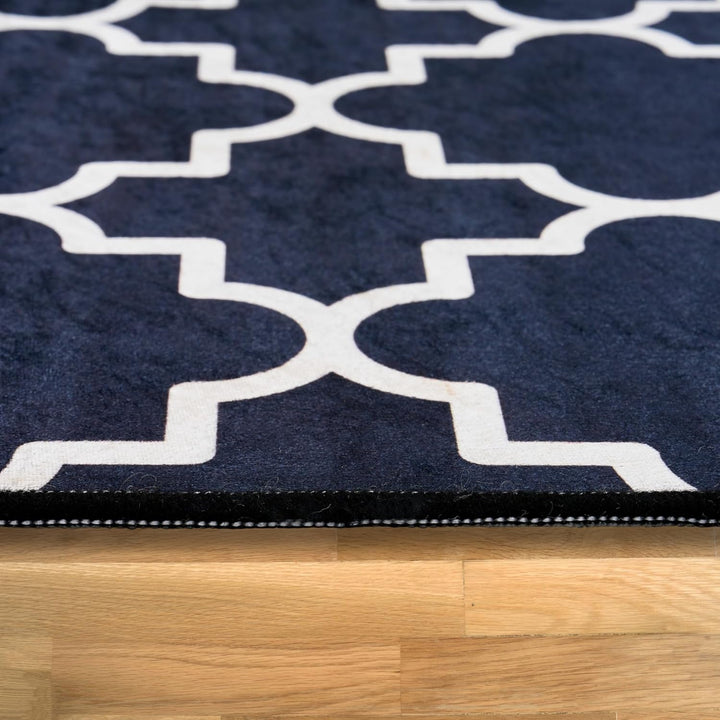 miqna Wohnzimmer Teppich Kurzflor Moderne geometrische rutschfeste Boden Flur Teppich Gel Läufer sch