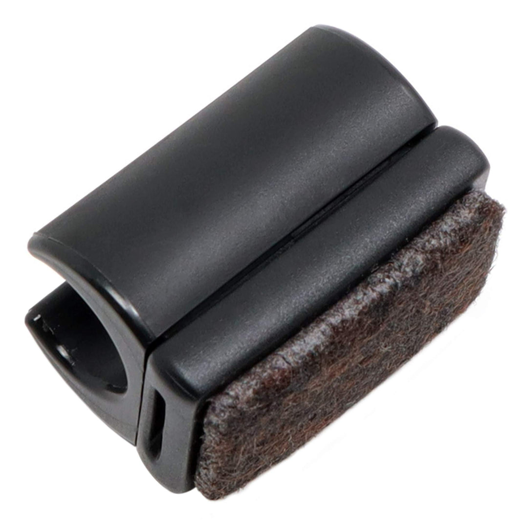 Adsamm® / 16 x Klemmschalengleiter mit Filz/Schwarz/ø 12-13 mm/Rund/Schalengleiter mit austauschbare