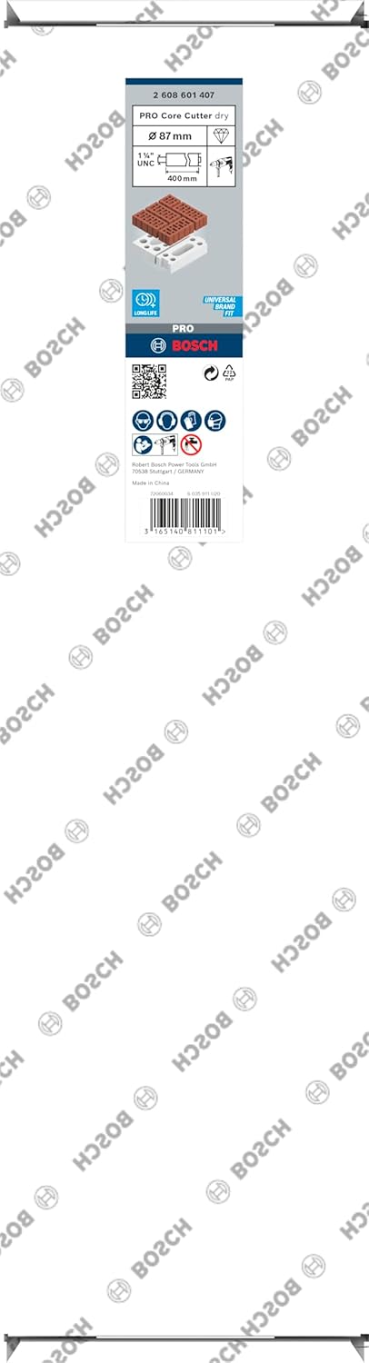 Bosch Professional 2608601407 Diamanttrockenbohrkrone 87x400mm, 87 mm, 87 mm