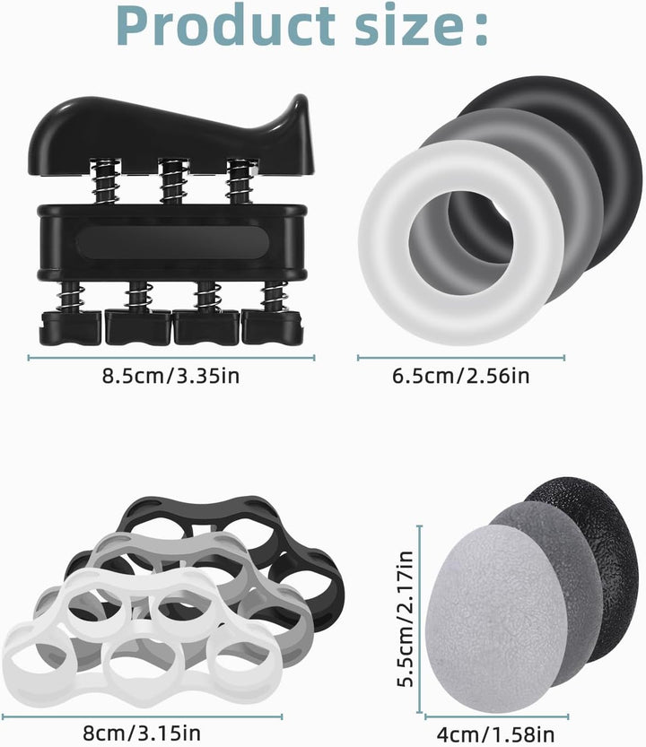 10 Stück Fingertrainer Knetball Handtrainer、knetball für hände therapie、Arthrose Training, Stärkung