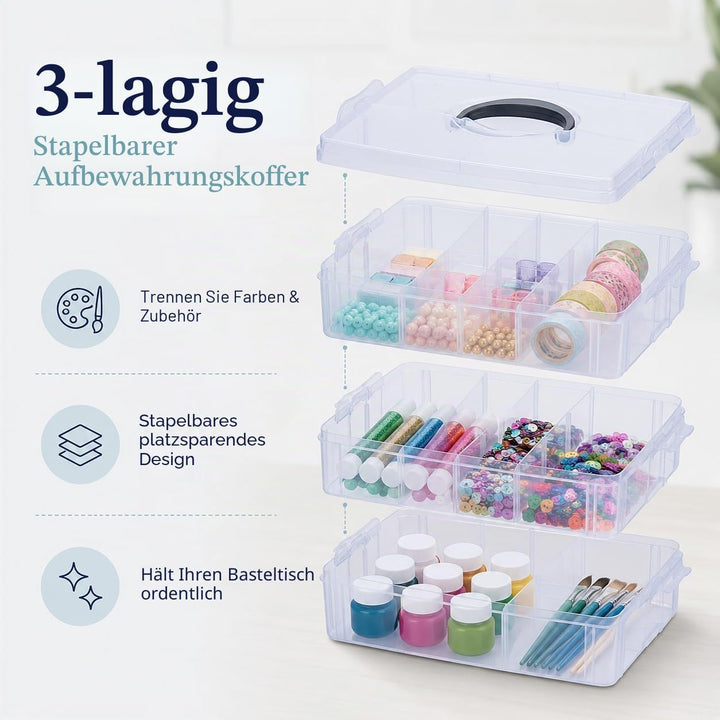 Simthread Maschinen-Stickgarn aus Polyester, 63 Farben, mit Kunststoff-Aufbewahrungsbox für Stickere