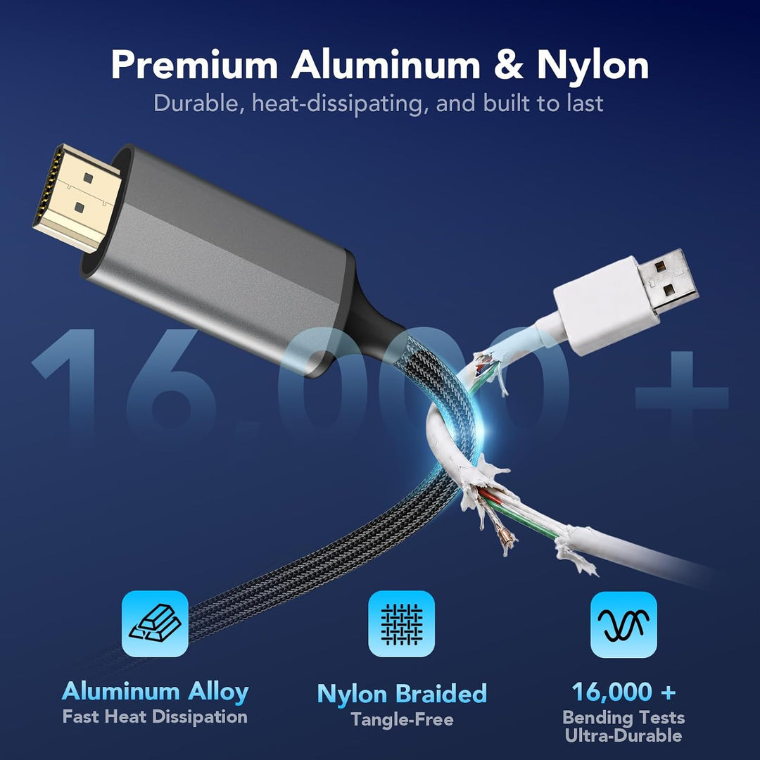HDMI-Kabel für iPhone, HDMI-Konverter-Kabel, zur Übertragung von i-Phone, i-Pad oder i-Pod auf TV, H