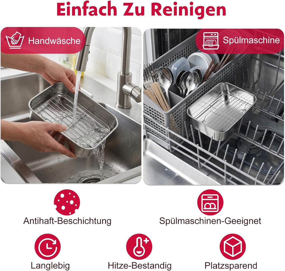 Airfryer Zubehör Set für Ninja 7,6L/ 9,5L/ 10,4L – 6-tlg. Heissluftfritteuse Zubehör für AF500EU AF4