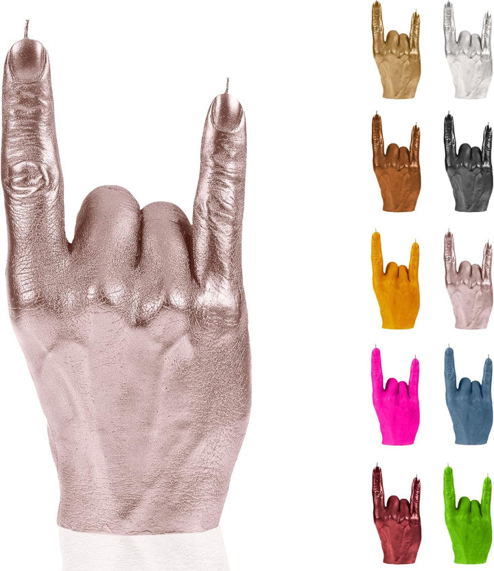 Candellana Hand RCK Kerze - Hand Figur - Coole Deko - Gothic Deko - Grunge Deko Kerze - Heavy Metal