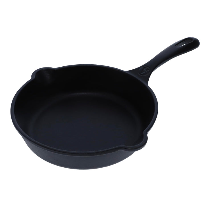 VICTORIA Bratpfanne Gusseisenpfanne Eingebrannte, Induction 20cm Geeignet für Feuer, Grill, Backofen