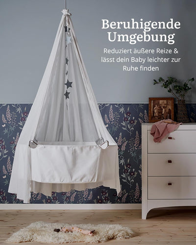 Leander Betthimmel für Leander Classic™ Wiege Weiss - Babybett Himmel fürs Babyzimmer - Schützender