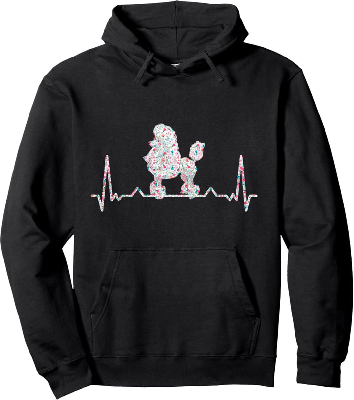 Vintage Herzschlag Pudel Pullover Hoodie