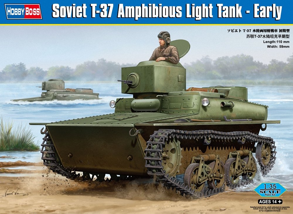Hobby Boss 83818 Modellbausatz Soviet T-37 Amphibious Light Tank-Early