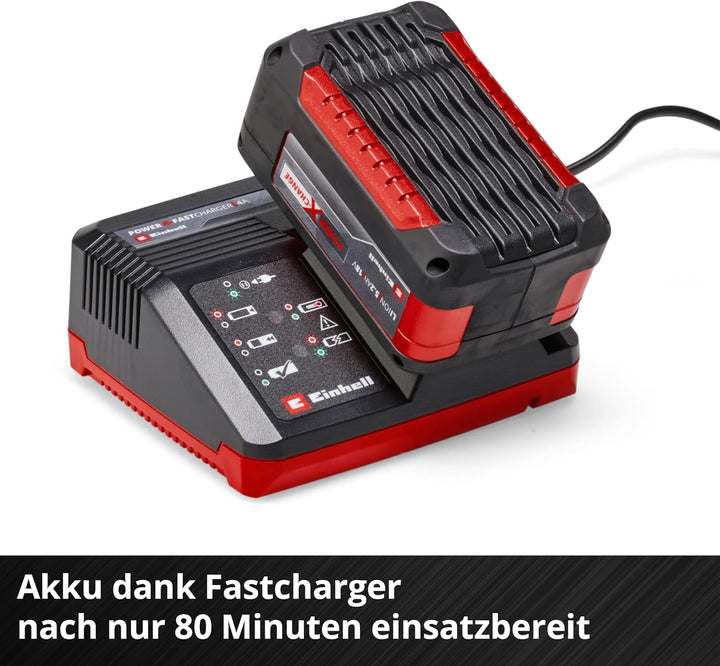 Original Einhell Starter Kit 5,2 Ah Akku und Fastcharger Power X-Change (Li-Ion, 18 V, 80 min Ladeze