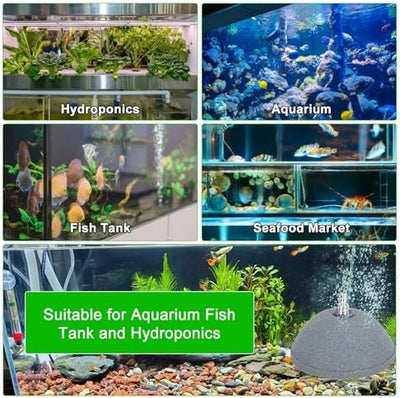 Aquarium Air Stone Durable gesinterte Aquarium Hydroponics Bubble Diffusor Round Pond Bubble Steinsc