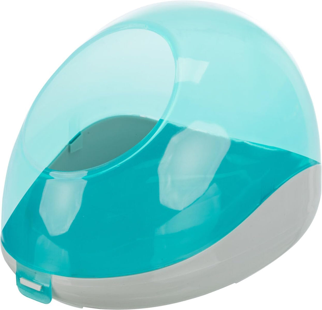 Trixie 63002 Sandbad für Chinchillas und Degus, 27 × 18 × 16 cm, türkis/grau, grau/türkis 1 Stück (1