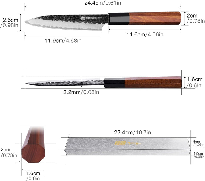 FINDKING Dynasty Serie Küchenmesser, Japanisches Mehrzweck-Schneidemesser, Klinge aus 9Cr18MoV-Stahl