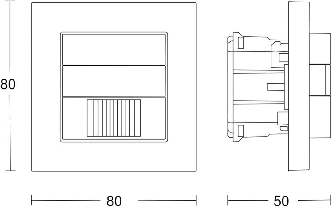 Steinel Sensorschalter IR 180 COM1 weiss, Unterputz-Einbau, LED Bewegungsmelder, 180°|20 m Erfassung