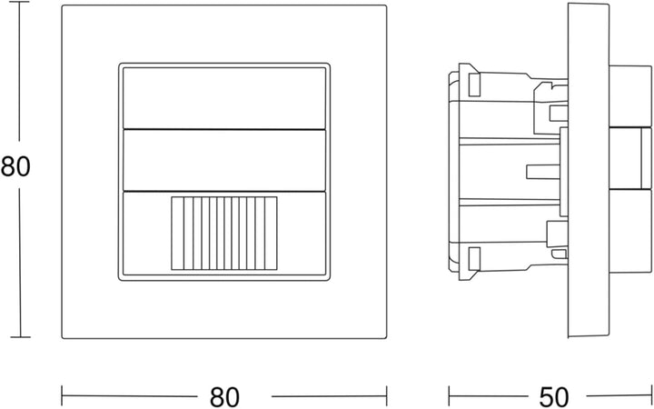 Steinel Sensorschalter IR 180 COM1 weiss, Unterputz-Einbau, LED Bewegungsmelder, 180°|20 m Erfassung