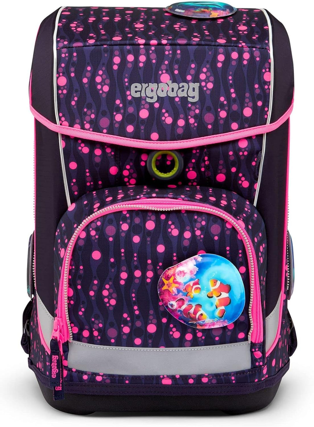 ergobag Cube Light-Set Rucksack, Unisex, für Kinder Einheitsgrösse Bärmuda Viereck - Lila, Einheitsg