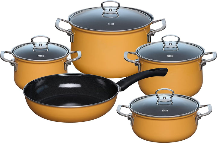 Riess, 0558-113, Emaileset 5-teilig, Nouvelle, ORANGE, LBH 48,5 x 28,5 x 39cm, Gewicht 9,98kg, Fleis