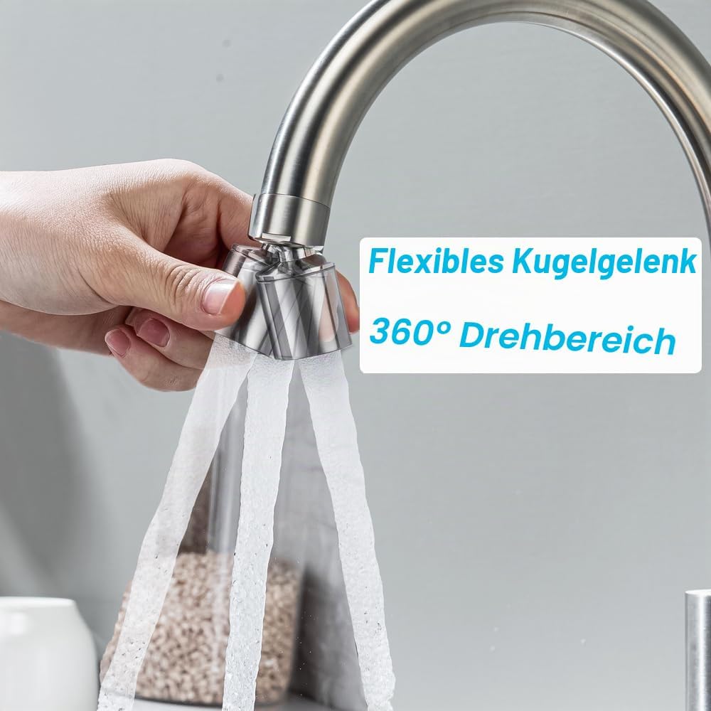 ONECE Küchenarmatur mit 2 Modi Brause, Wasserhahn Küche Hochdruck Spültischarmatur aus Edelstahl, 36