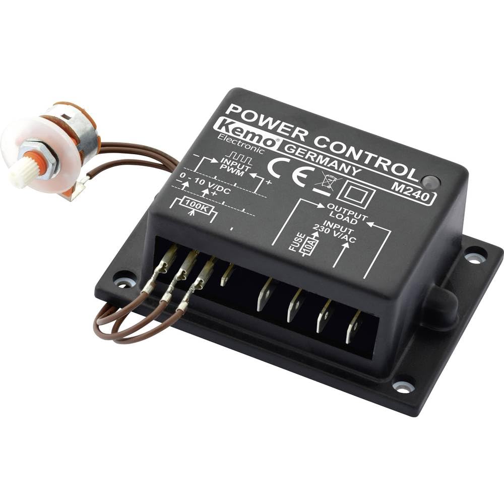 Kemo M240 Leistungsregler multifunktional 230 V/AC, 10 A. Für Motoren, Lampen, dimmbare LEDs usw. Üb
