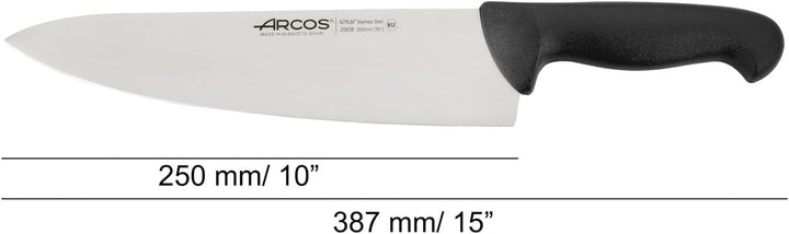 Arcos Chefmesser mit Nitrum Edelstahlklinge 250 mm - Professionelles Mehrzweck-Küchenmesser mit Ergo