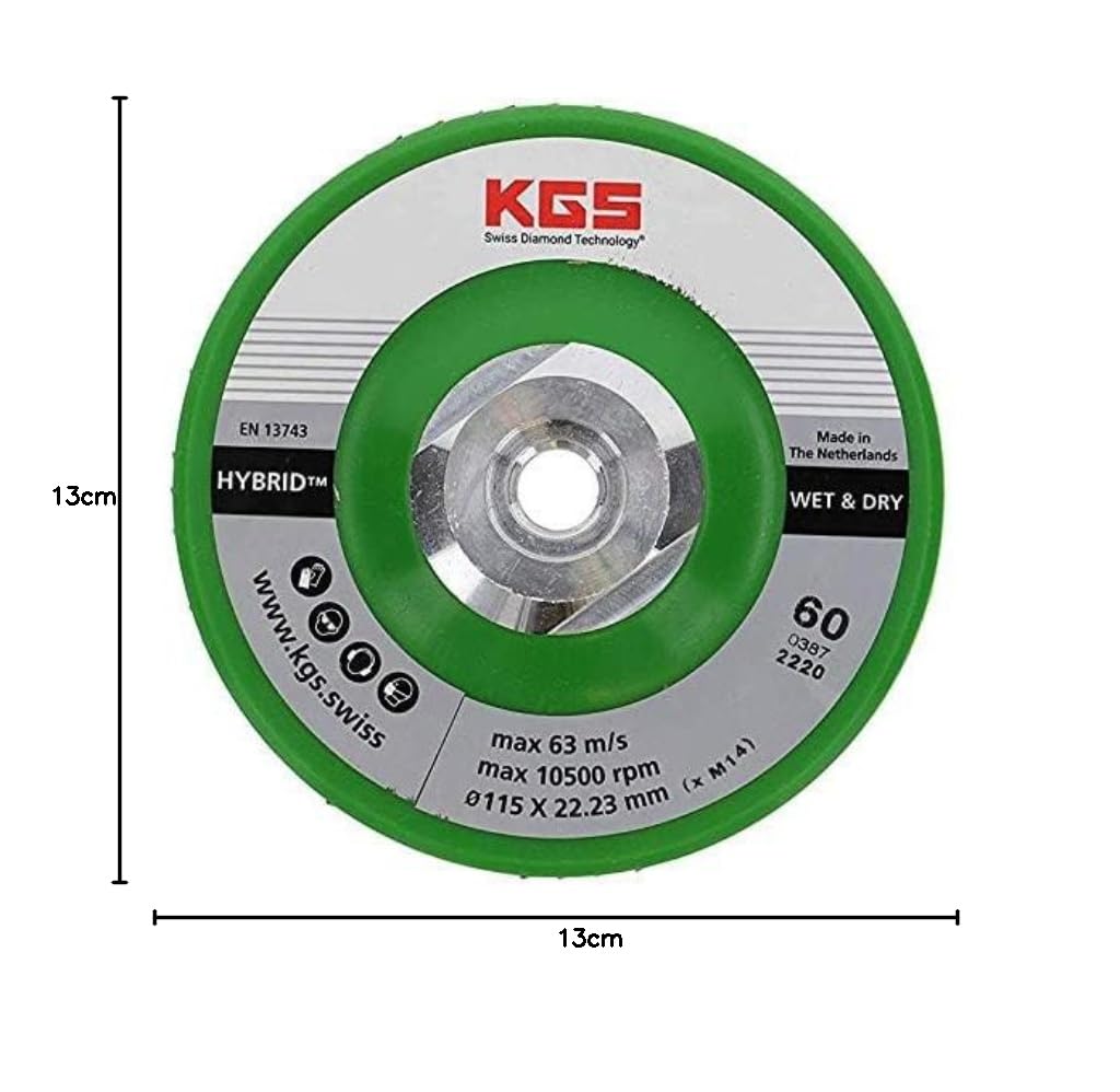 KGS Hybrid-Diamant-Trennscheiben, 115 x M14 goldfarben, Körnung 60 mit direkter M14 aufnahme passend