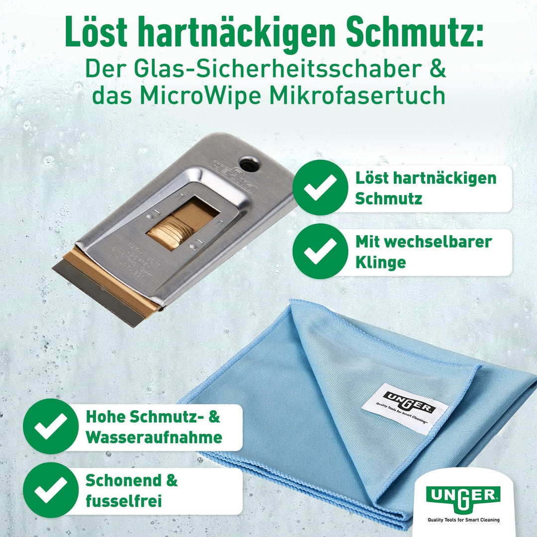 UNGER Window Cleaning Fensterreinigungs-Set (professionelle Fensterreinigungs-Produkte für Haushalt