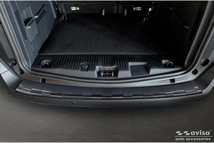 Avisa Schwarz Edelstahl Heckstossstangenschutz kompatibel mit Ford Tourneo Courier II / Transit Cour