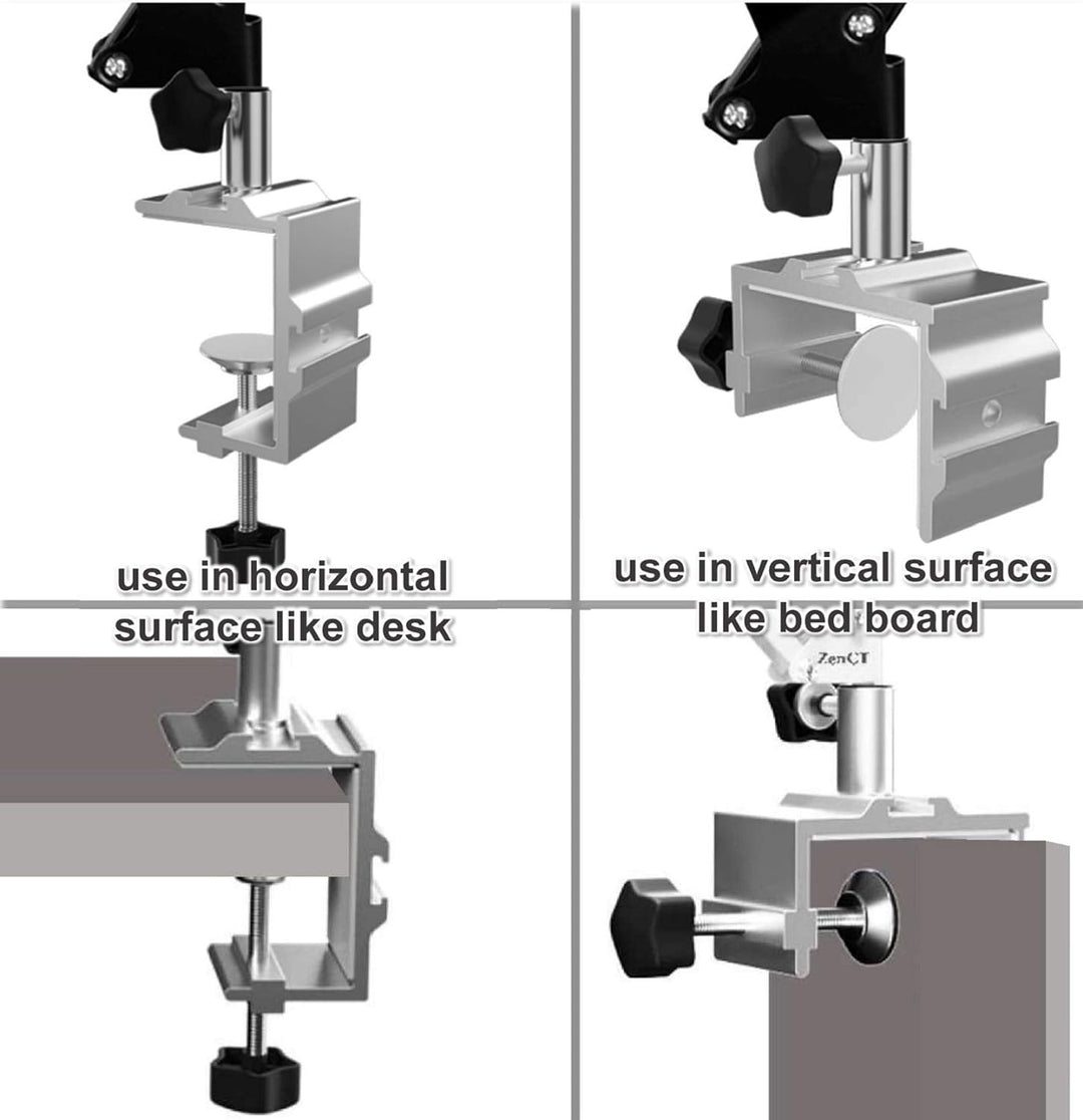 ZenCT Tablet-Halterung mit langem Schwenkarm, 3-stufig, verstellbarer Aluminium-Verriegelungsarm, Ta