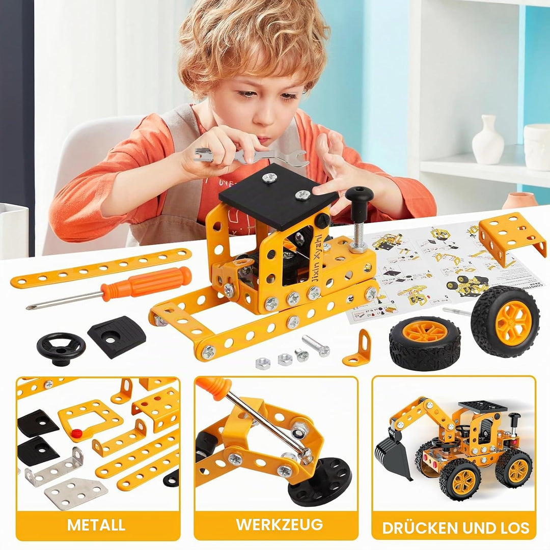 STEM Metall-Konstruktionsset: 3D Modellbausatz | Technikspielzeug ab 8 Jahren | Eltern-Kind-Aktivitä