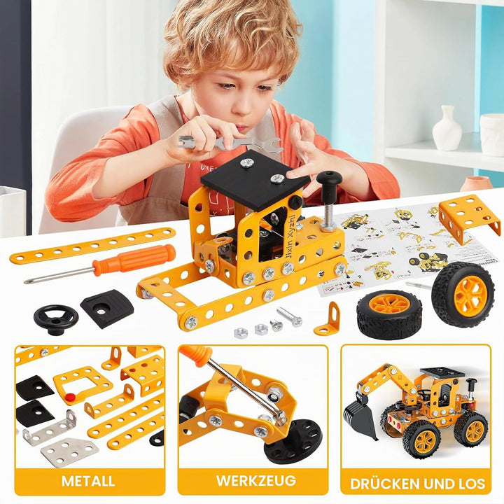 STEM Metall-Konstruktionsset: 3D Modellbausatz | Technikspielzeug ab 8 Jahren | Eltern-Kind-Aktivitä