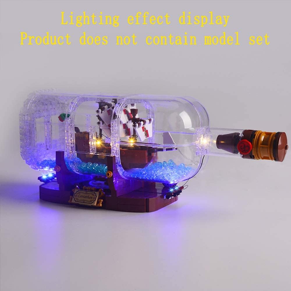 GEAMENT Verbesserte Version Licht-Set für Ship in a Bottle (Schiff in Flasche) 92177 - Kompatibel mi