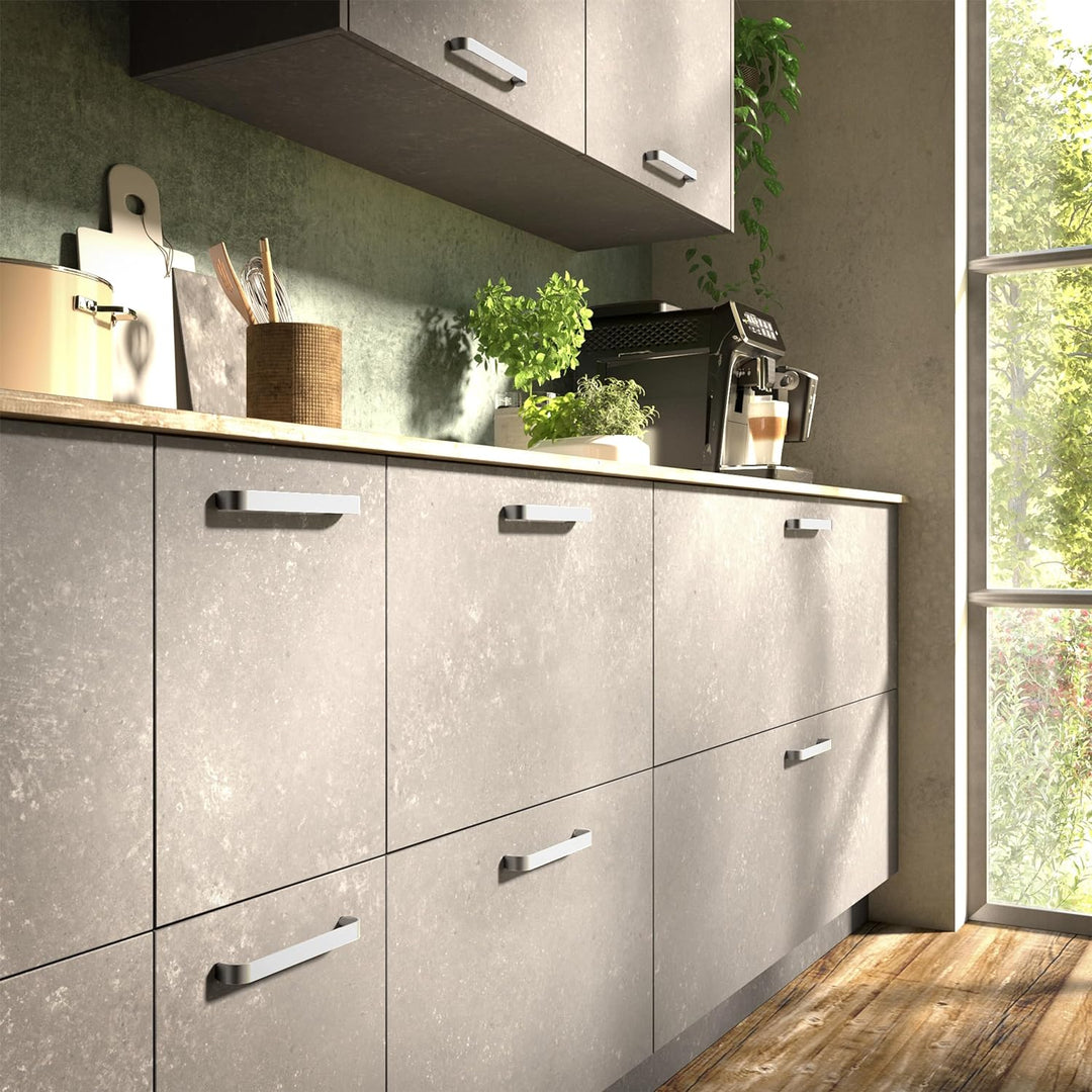 10 x SO-TECH® Möbelgriff DALE Edelstahloptik matt Bügelgriff BA 128 mm 10 x "DALE" Stainless Steel F