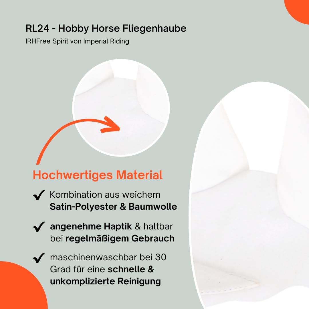 RL24 - Hobby Horse Fliegenhaube IRHFree Spirit von Imperial Riding – Spielzeug Haube zum Aufsetzen a
