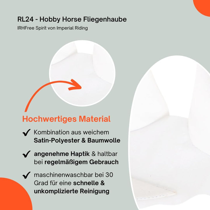 RL24 - Hobby Horse Fliegenhaube IRHFree Spirit von Imperial Riding – Spielzeug Haube zum Aufsetzen a
