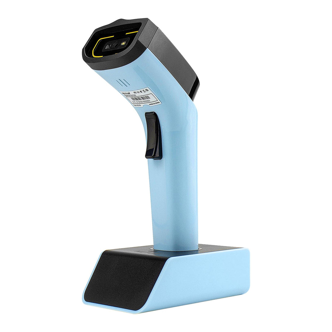 NETUM Bluetooth Barcode Scanner Wireless with Charging Cradle, 2.4G USB 1D CCD Barcode Scanner, Hand