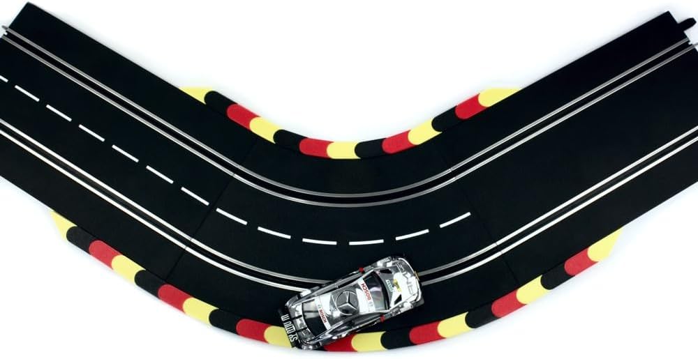 Overdrive-Racing Curbs für Carrera 124 132 EVO '2 Meter Schwarz-Rot-Gelb' Randstreifen Randsteine Sl
