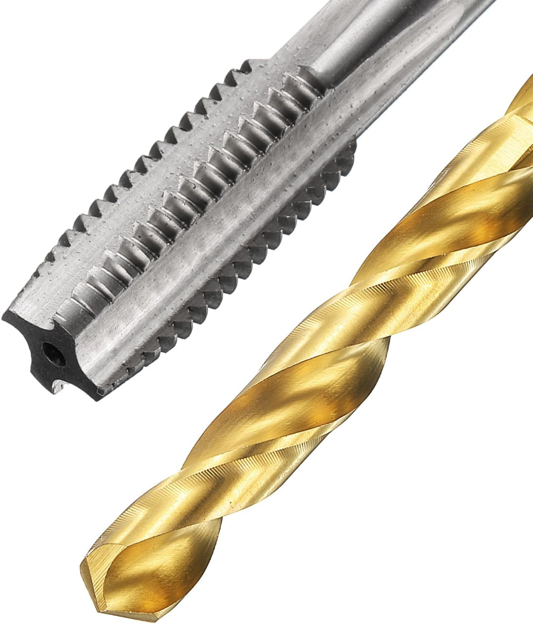 QUARKZMAN Gewindebohrer Set, M12 x 1,75 Metrisches Gerades Flöten & 10,2 mm Spiralbohrer, Unbeschich