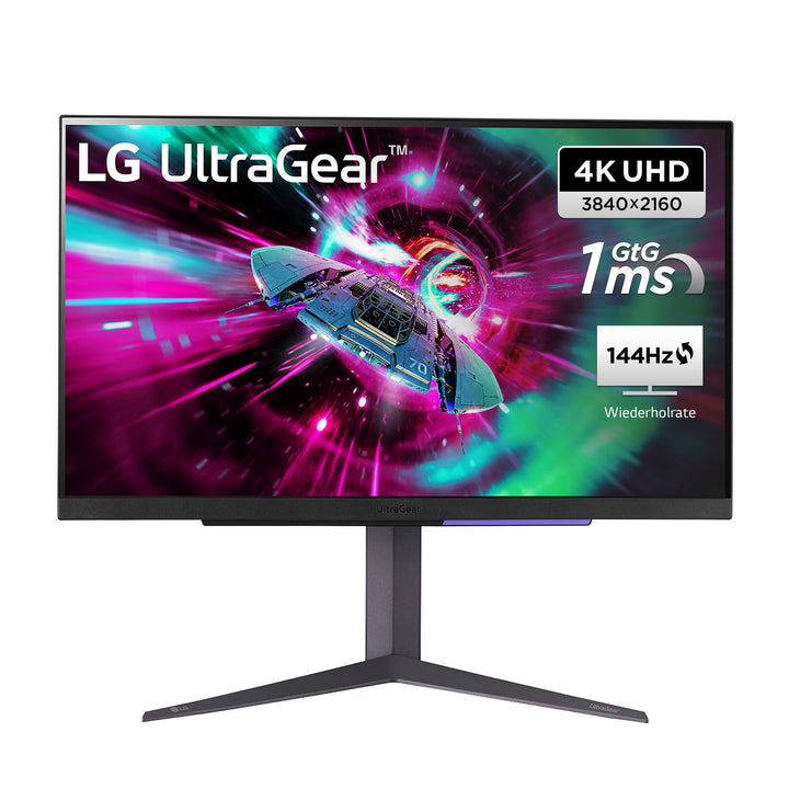 LG Ultragear 16:9 UHD Gaming Monitor 27GR93U-B - 27 Zoll, IPS-Display, HDR10, AMD FreeSync, Grau/Sch