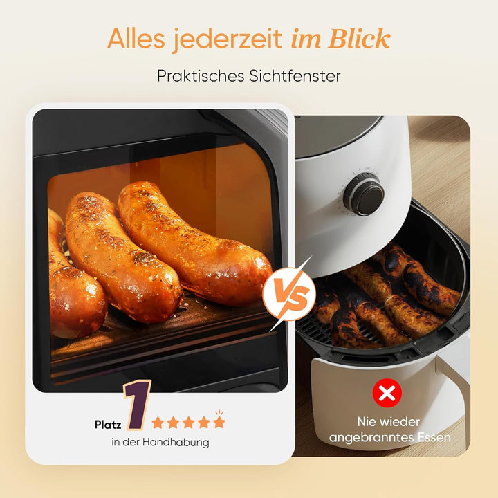 COSORI Heissluftfritteuse 2 Kammern Airfryer, 8-in-1 Dual Zone Air Fryer XXL 8,5 L, Heissluftfritteu