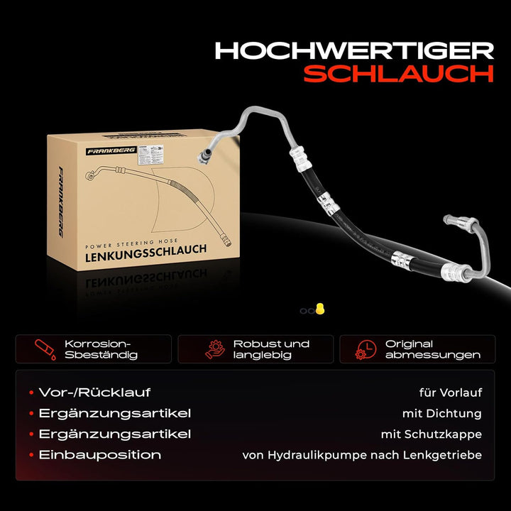 Frankberg 1x Servolenkung Schlauch Kompatibel mit Astra G Caravan T98 1.7L 2.0L Diesel 1998-2004 Zaf