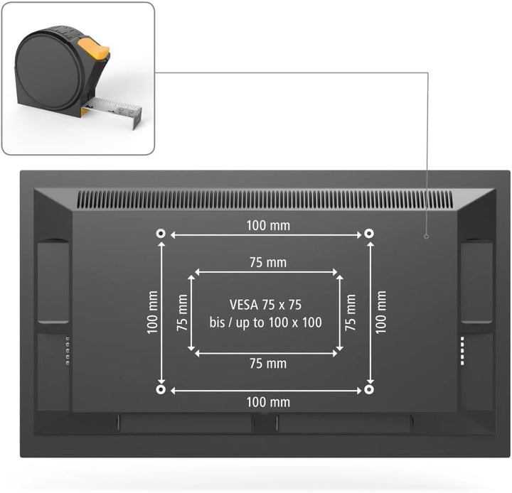 Hama TV Wandhalterung schwenkbar, neigbar (TV Wandhalterung 10-26 Zoll, VESA 75x75 bis VESA 100x100,