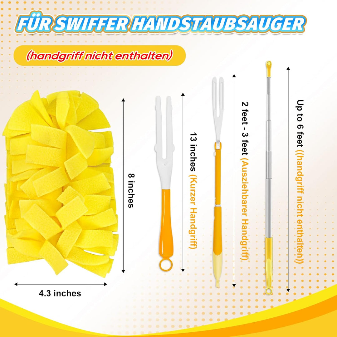 KEEPOW für Swiffer Staubmagnet Nachfüllpack, Mikrofaser für Swiffer Staubmagnet Wiederverwendbar, Su